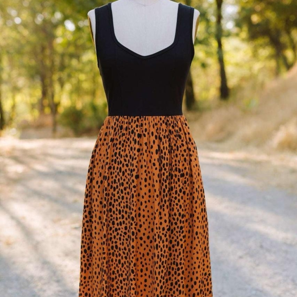Field Day Josephine Black and Bam Bam Midi Dress Size 3x/14